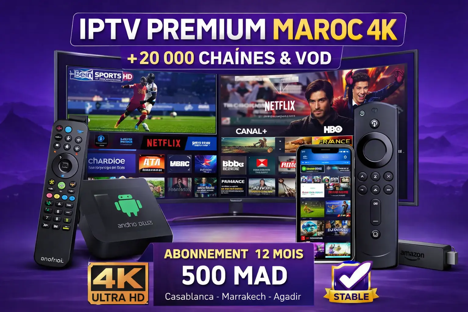 Test IPTV Maroc 24H avec Apex IPTV